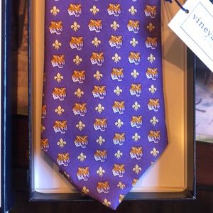 LSU Tie by Vineyard Vine with Tags